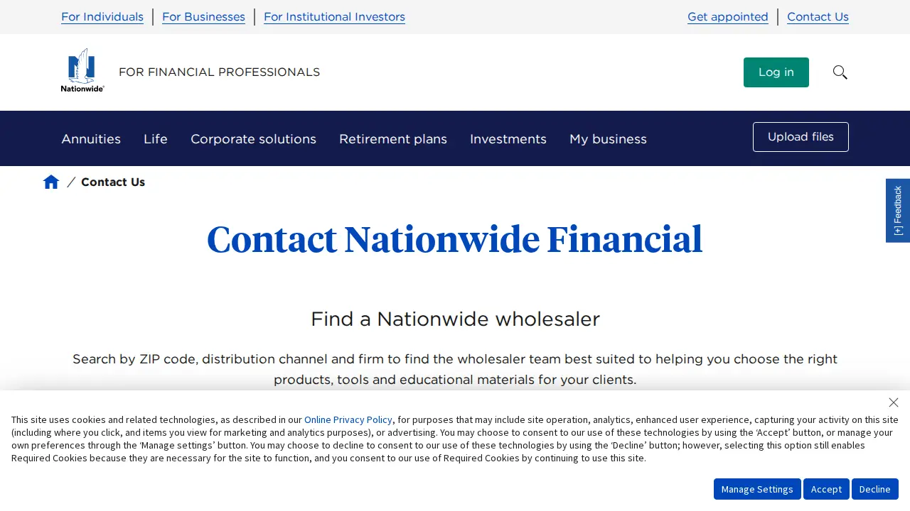Nationwide Insurance: Nationwide Financial page