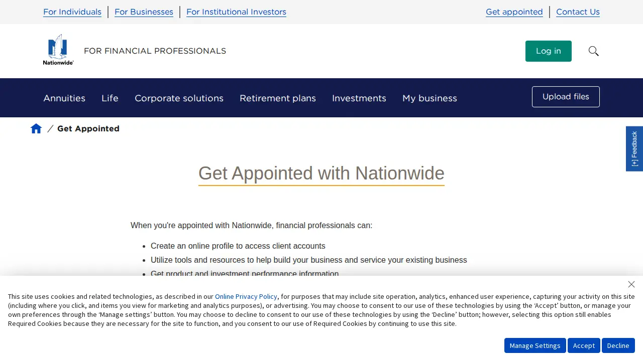 Nationwide Insurance: Nationwide Financial page