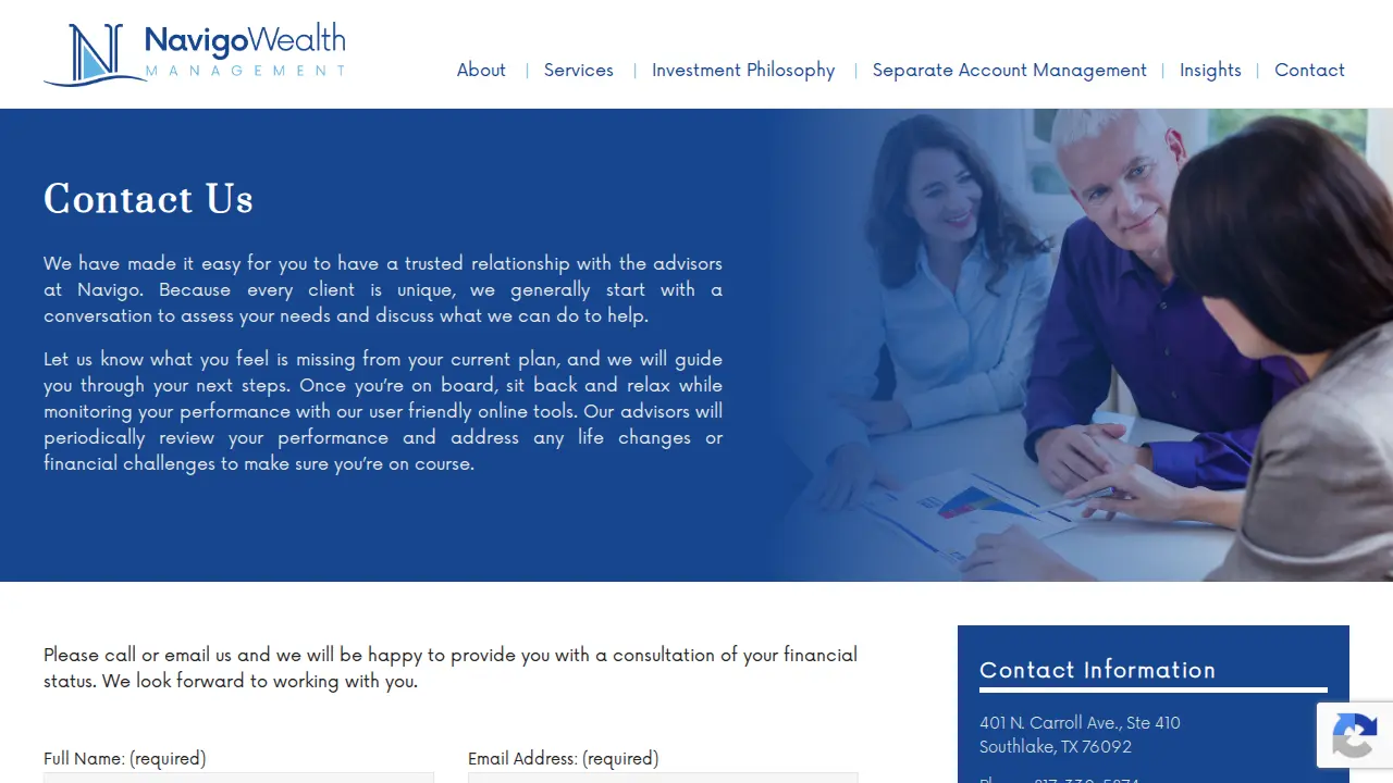 Navigo Wealth page