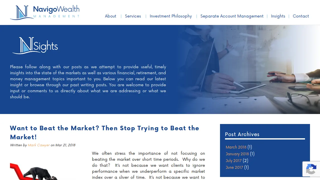 Navigo Wealth page