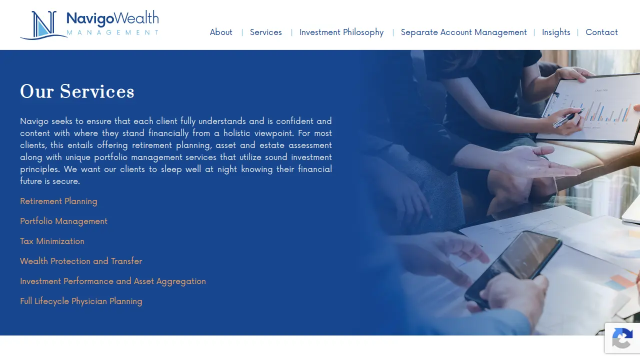 Navigo Wealth page