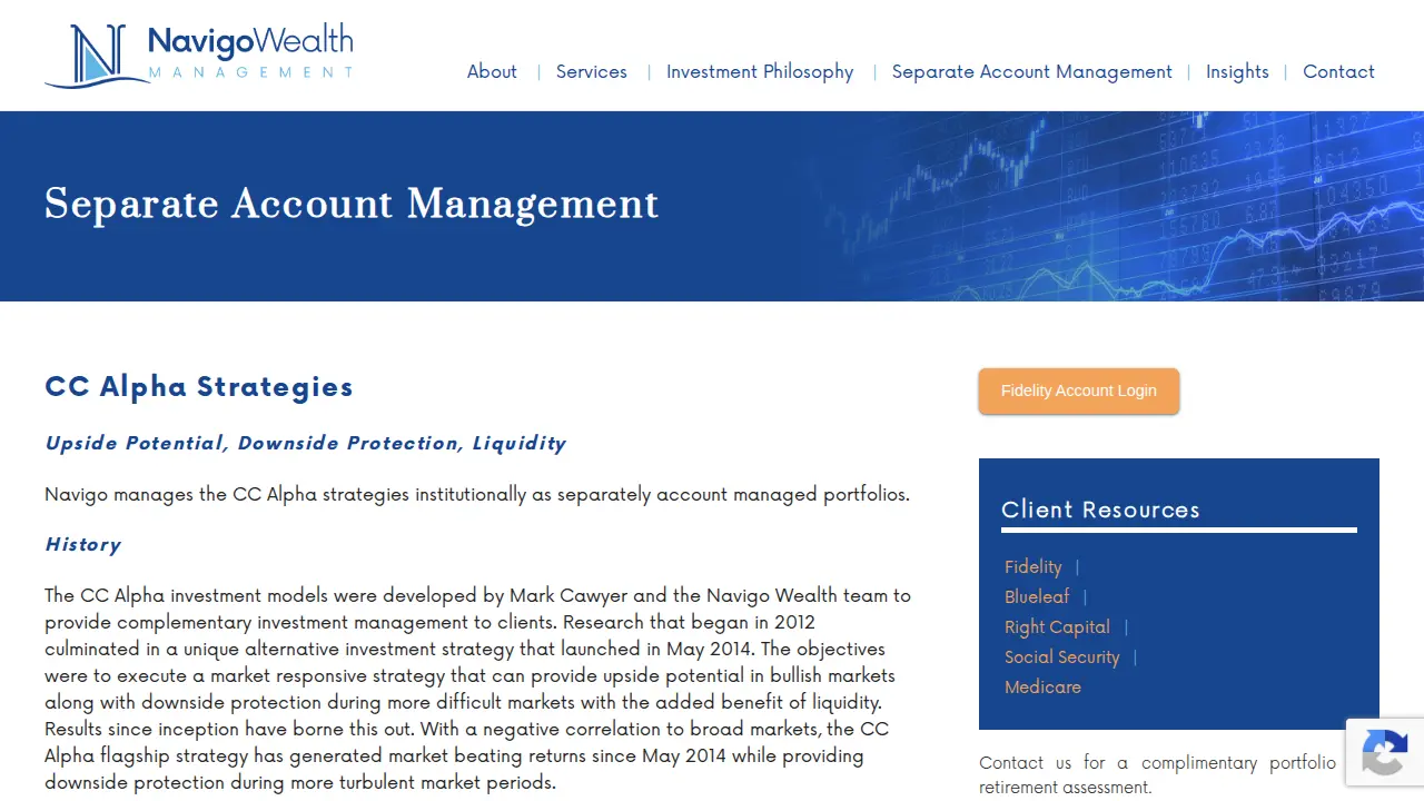 Navigo Wealth page