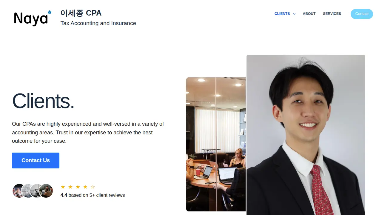 이세종 CPA - Tax and Accounting page