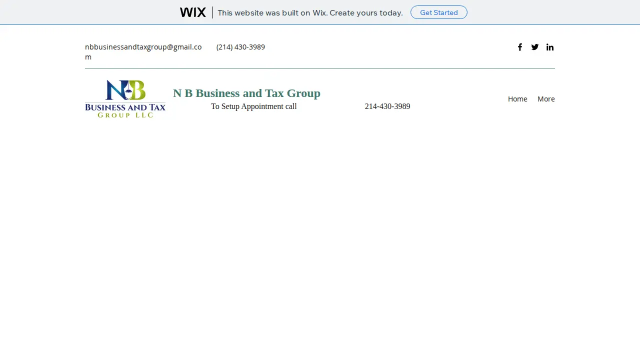 NB BUSINESS GROUP TAX SERVICES page