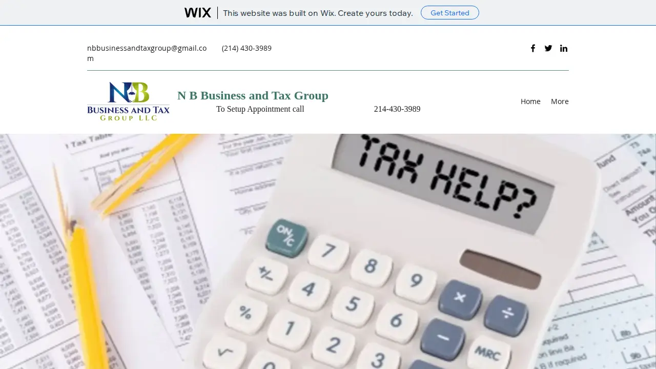 NB BUSINESS GROUP TAX SERVICES page