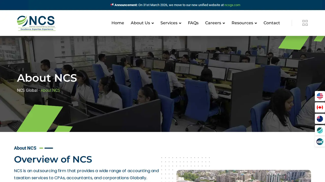 NCS Corp Global page