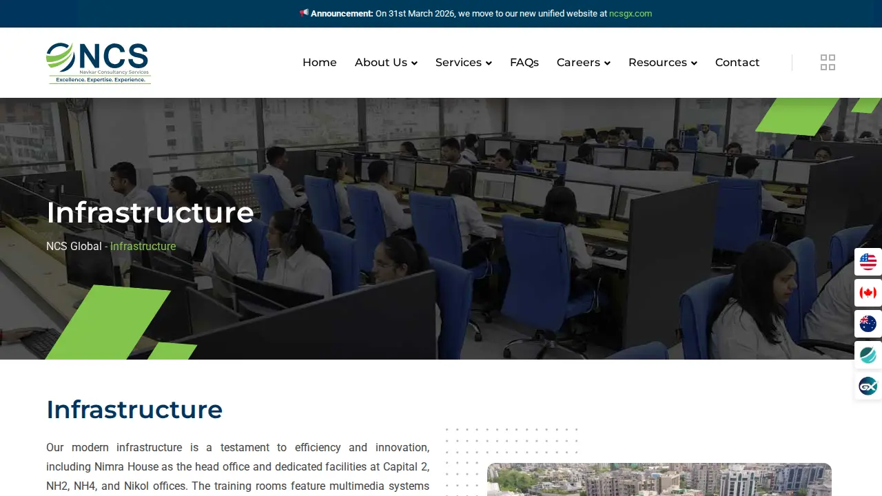 NCS Corp Global page