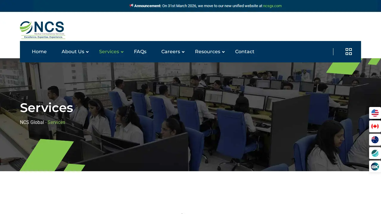 NCS Corp Global page