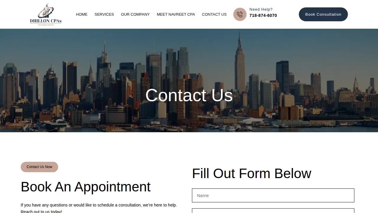 Dhillon CPAs Inc page