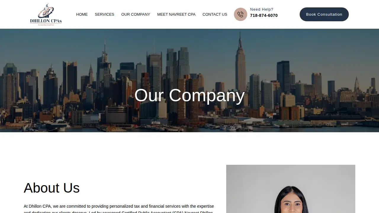 Dhillon CPAs Inc page