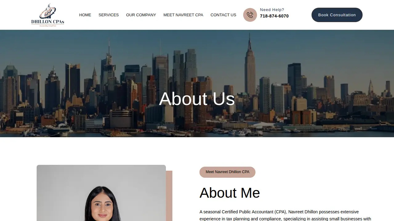 Dhillon CPAs Inc page