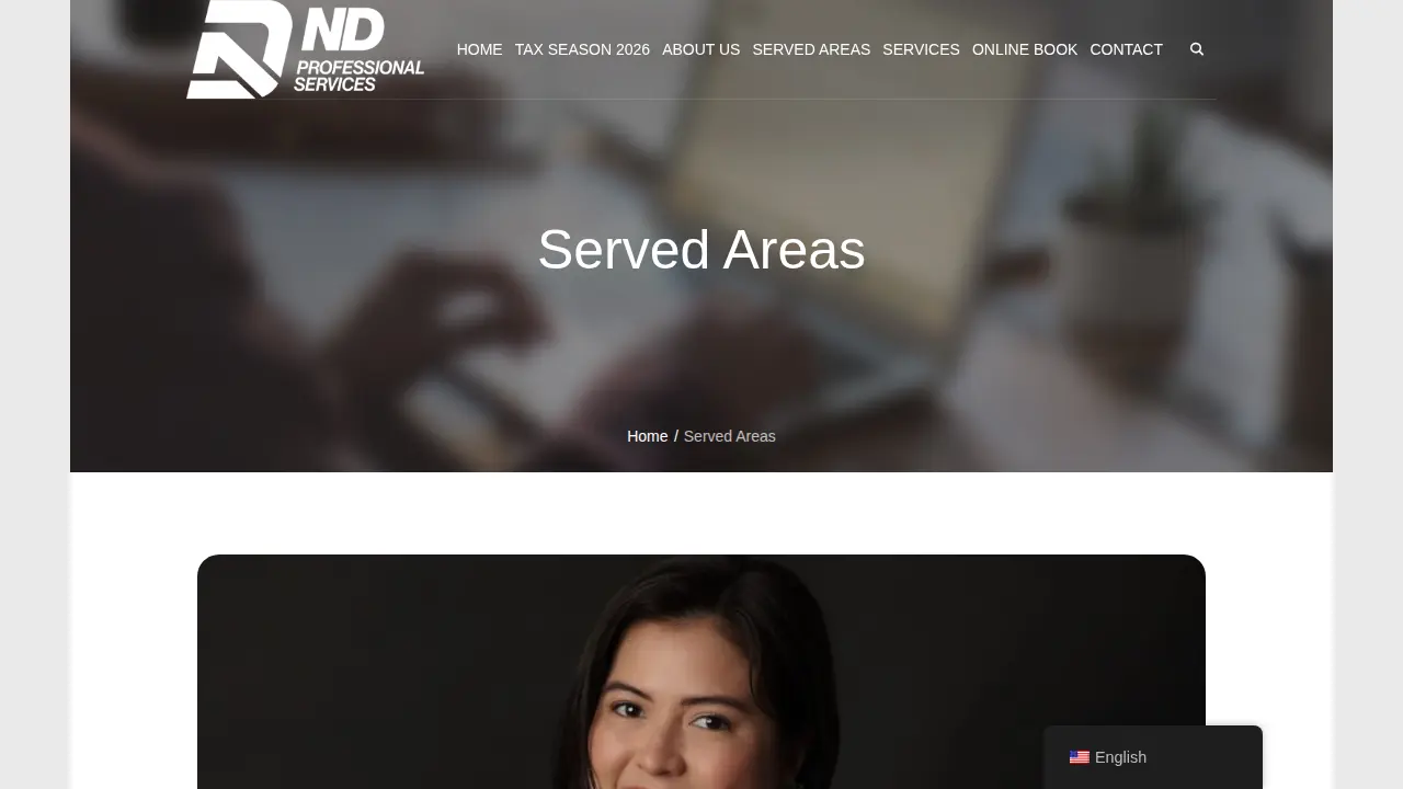 ND Professional Services page