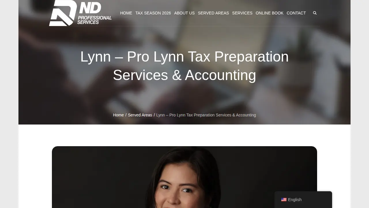 ND Professional Services page