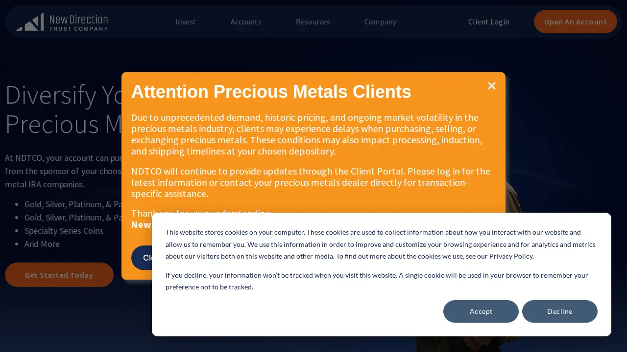 New Direction Trust Company page