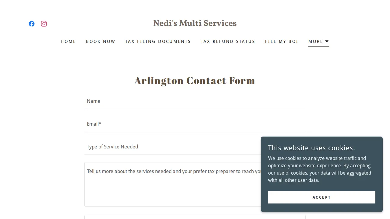 Nedi's Multi Services page
