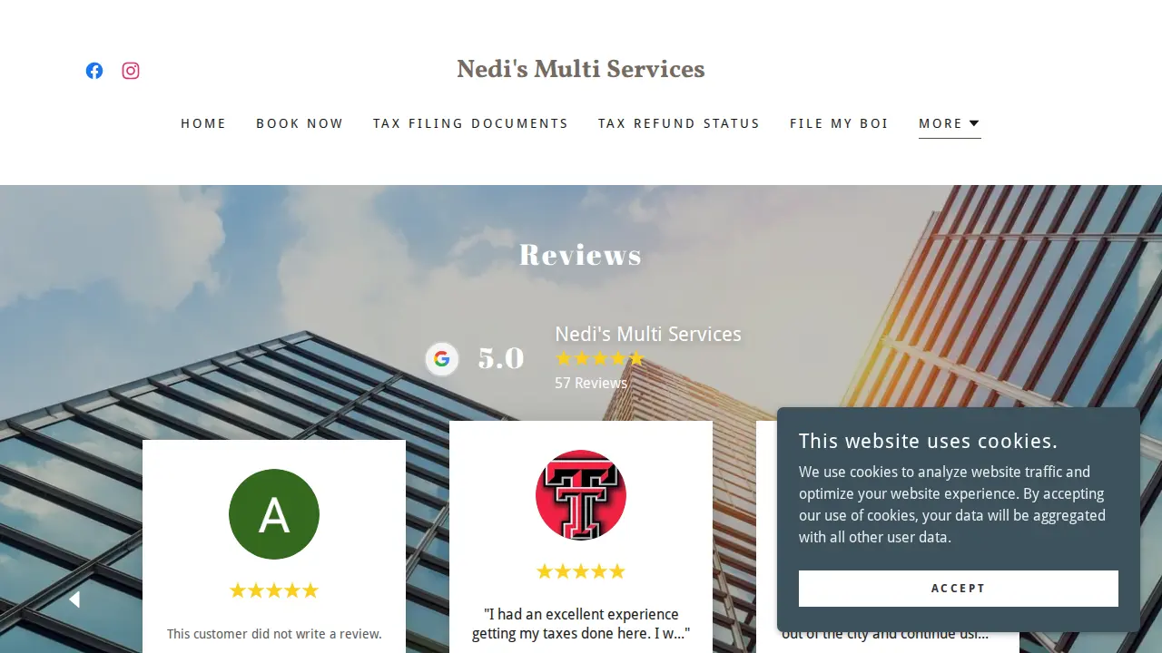 Nedi's Multi Services page
