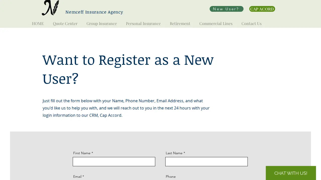 Nemceff Agency page