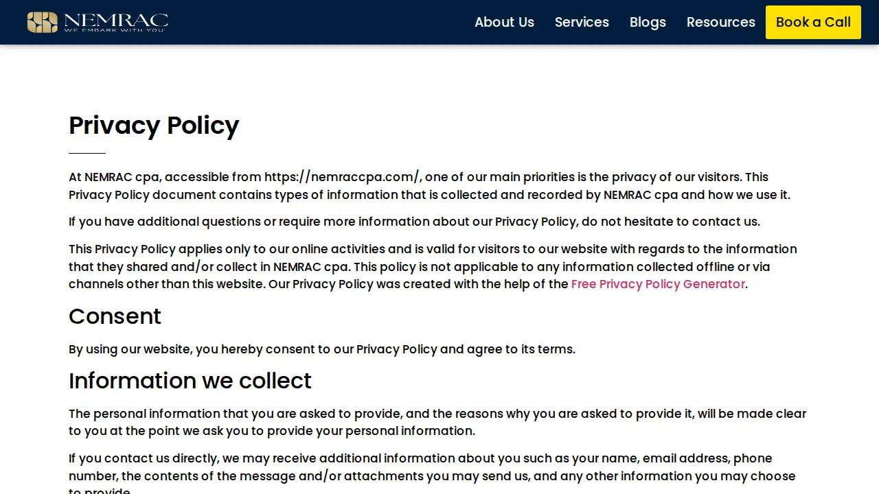 Nemrac CPA page