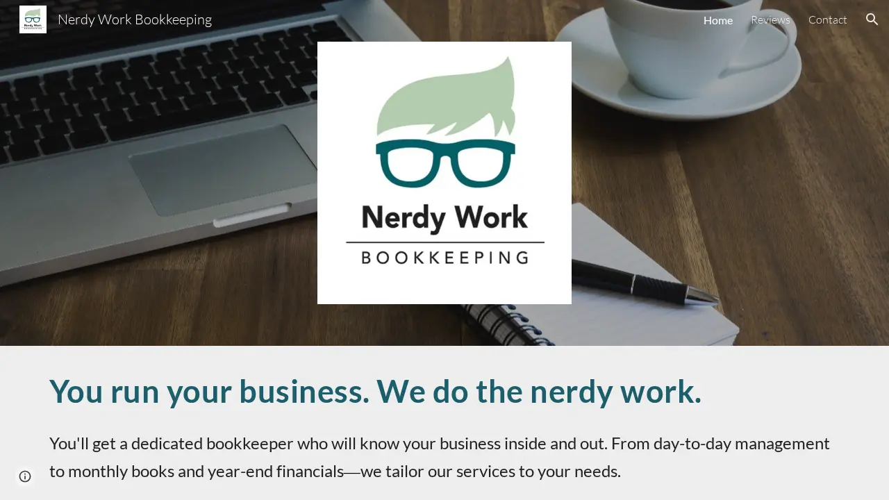 Nerdy Work Bookkeeping page