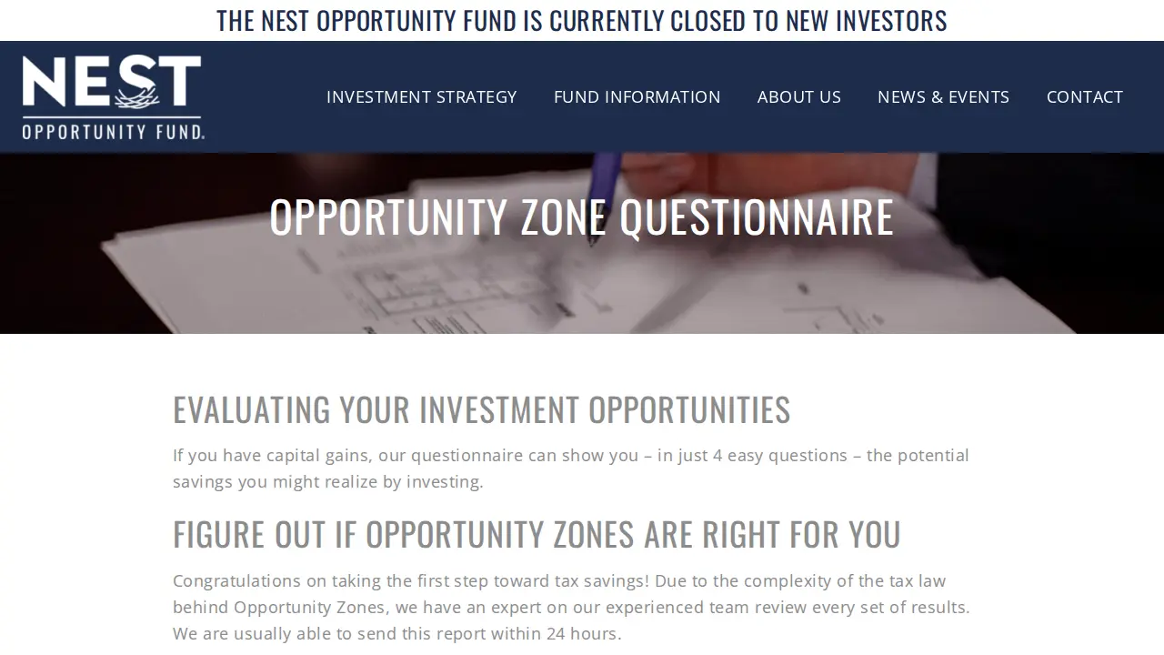 Nest Opportunity Fund, LLC page
