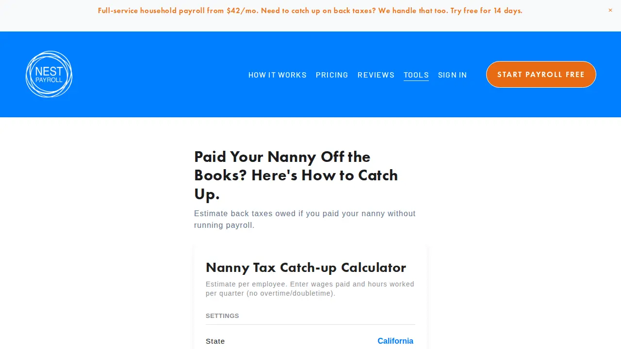 Nest Payroll page