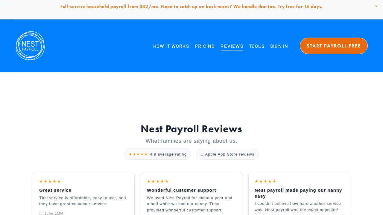 Nest Payroll page