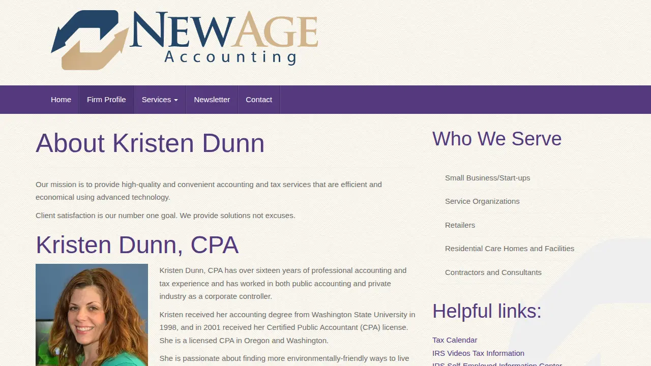 New Age Accounting Services, Inc. page