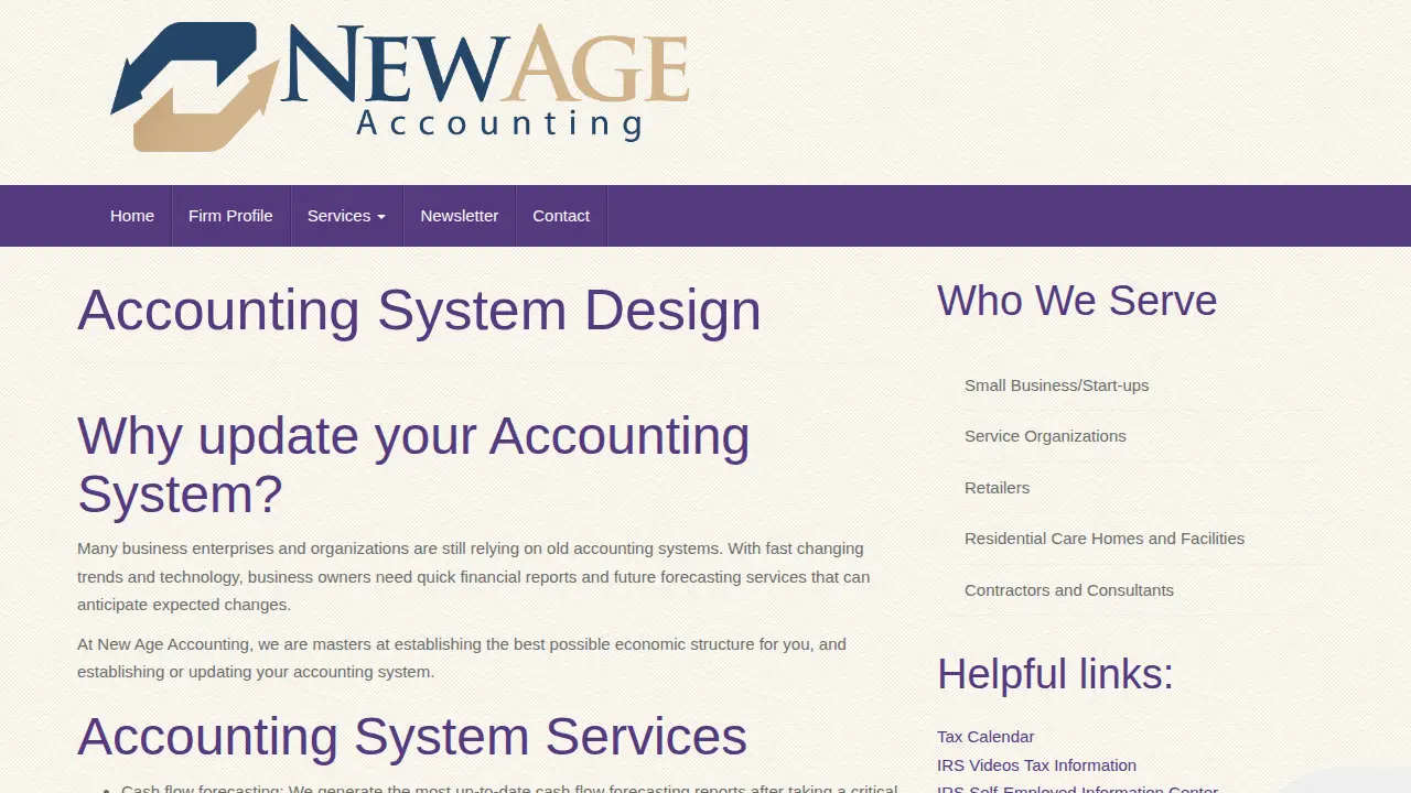 New Age Accounting Services, Inc. page