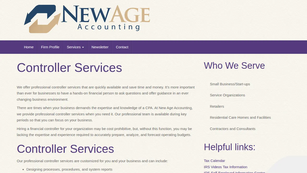 New Age Accounting Services, Inc. page
