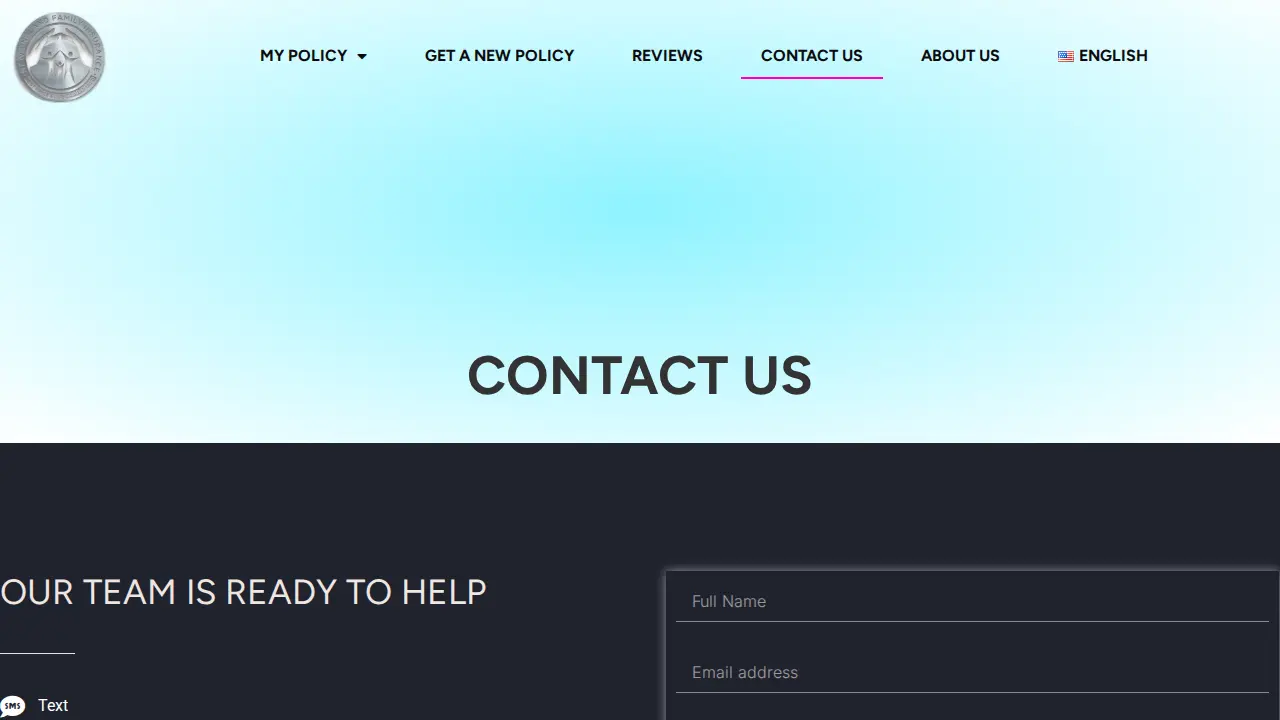 New England Family Insurance page