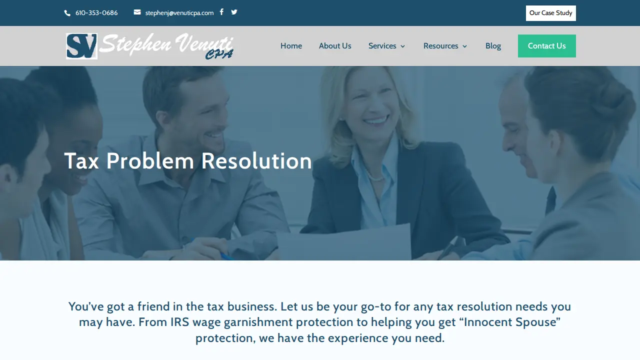 Stephen J. Venuti, CPA, MST, LLC page