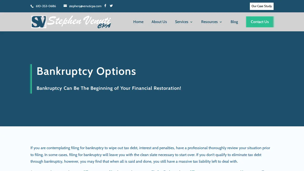 Stephen J. Venuti, CPA, MST, LLC page