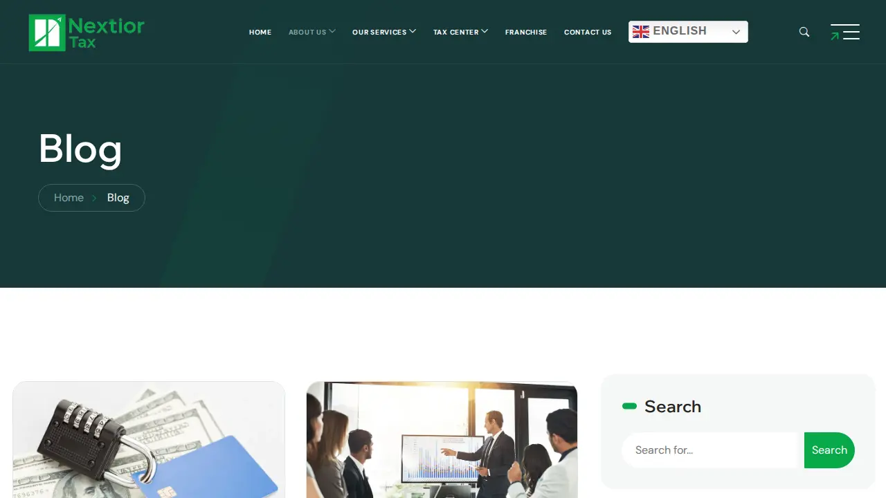 Nextior Tax page