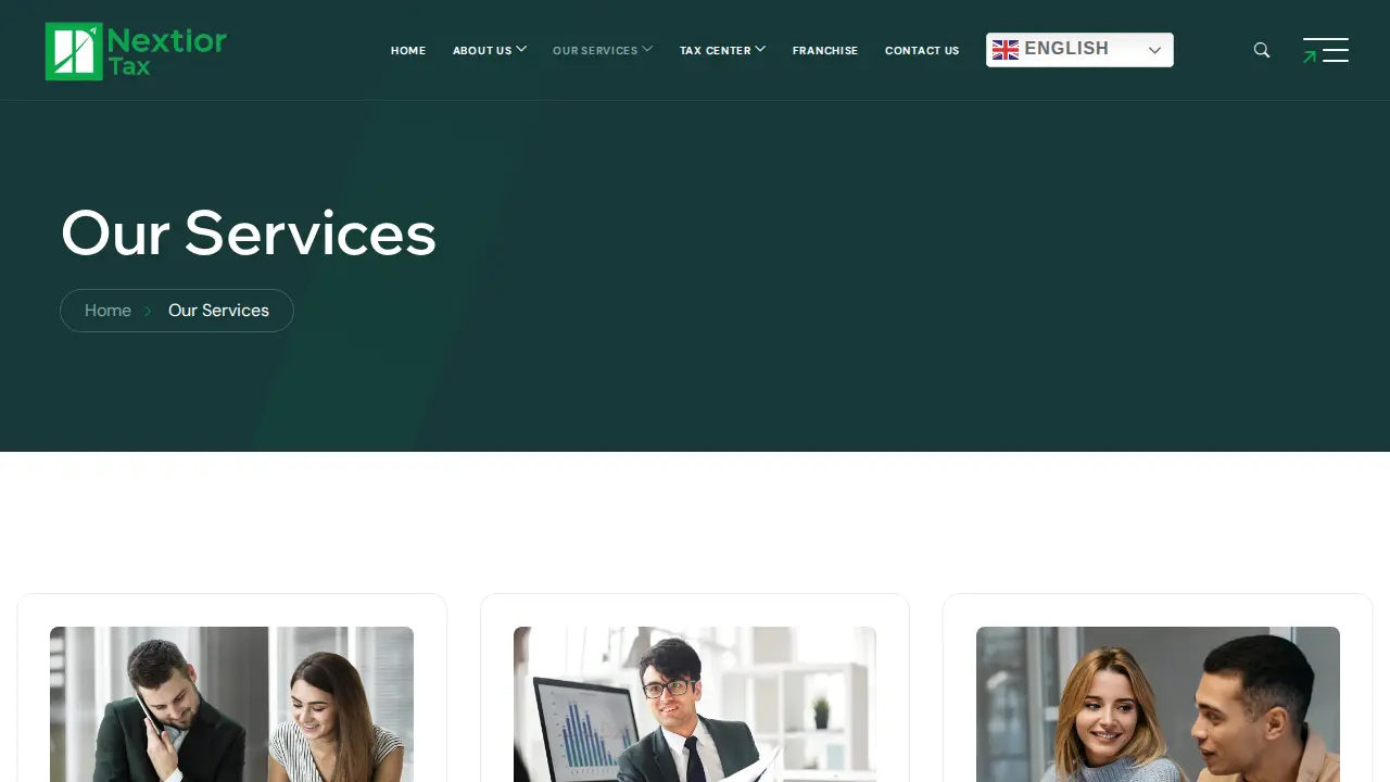 Nextior Tax page