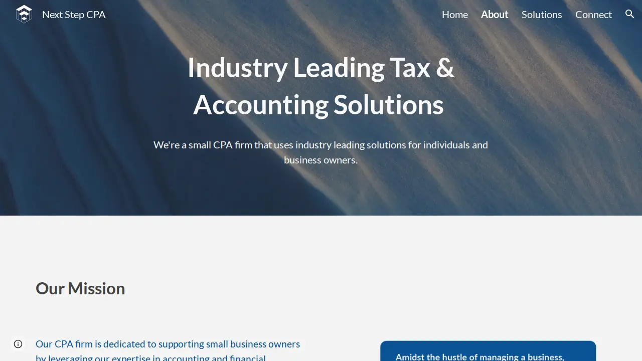 Next Step CPA page