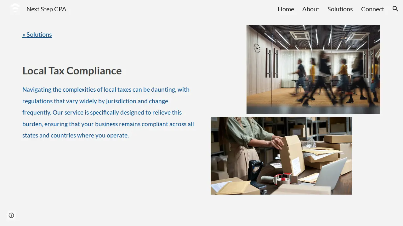 Next Step CPA page