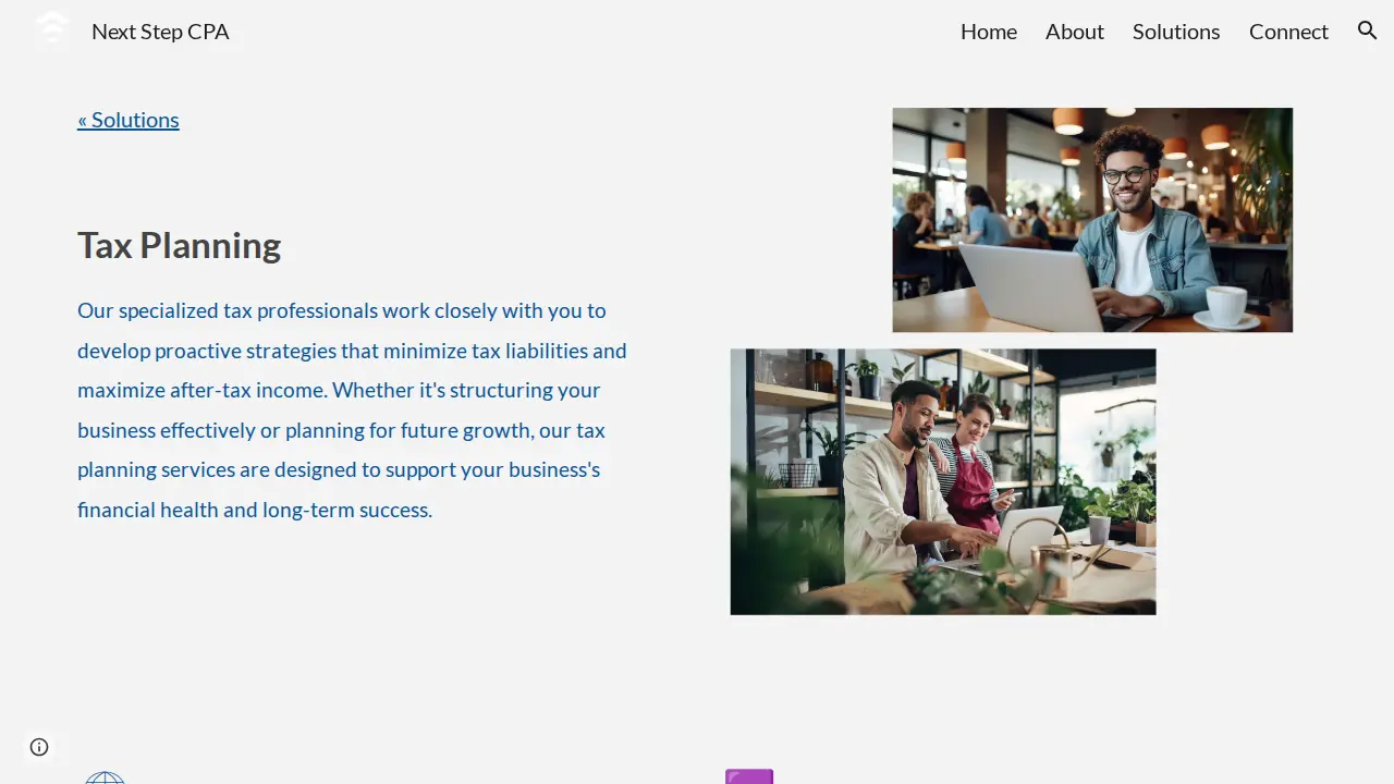 Next Step CPA page
