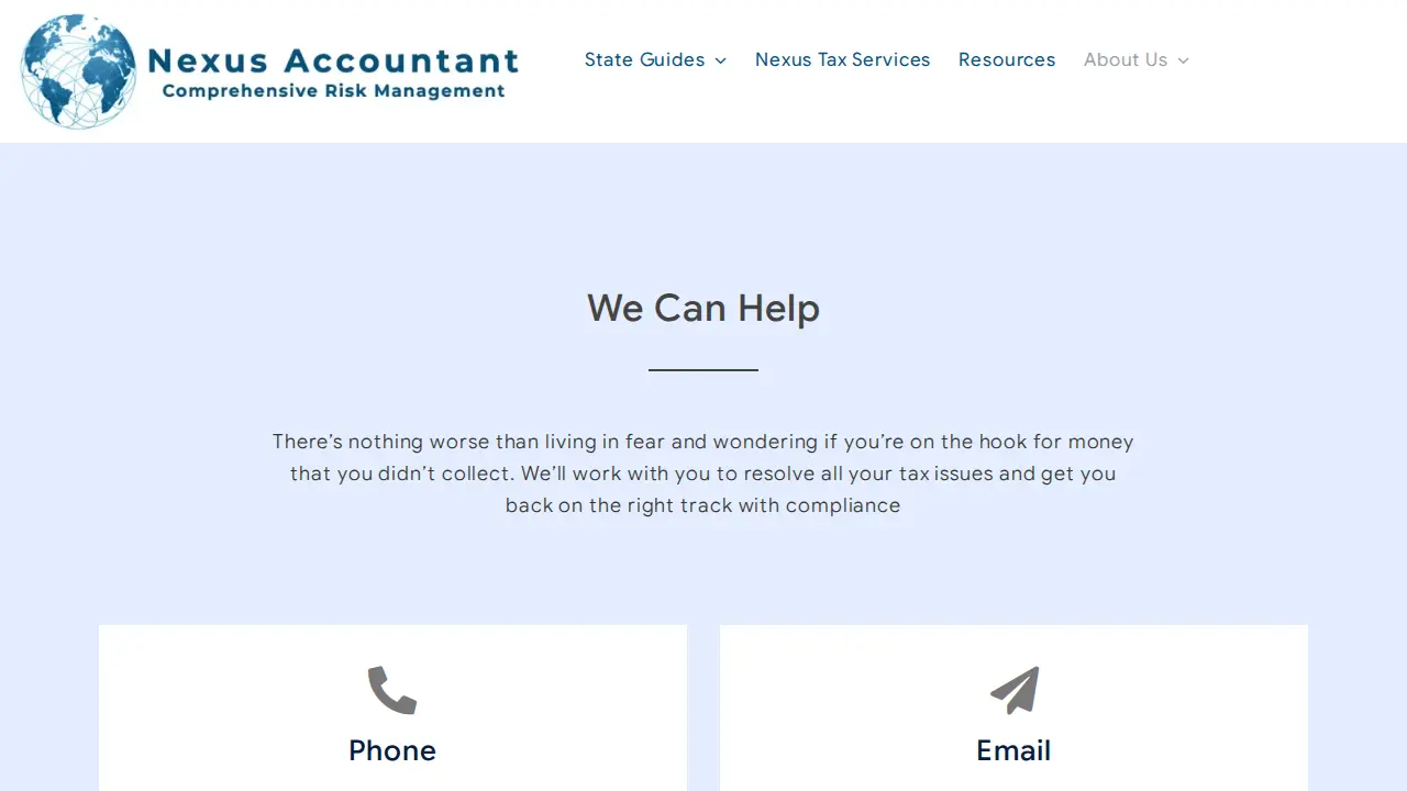 Nexus Accountant page