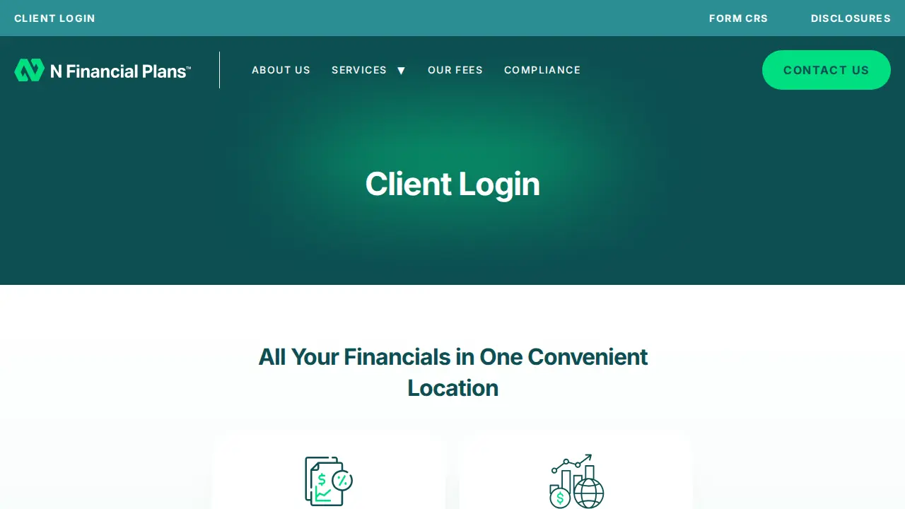 N Financial Plans page