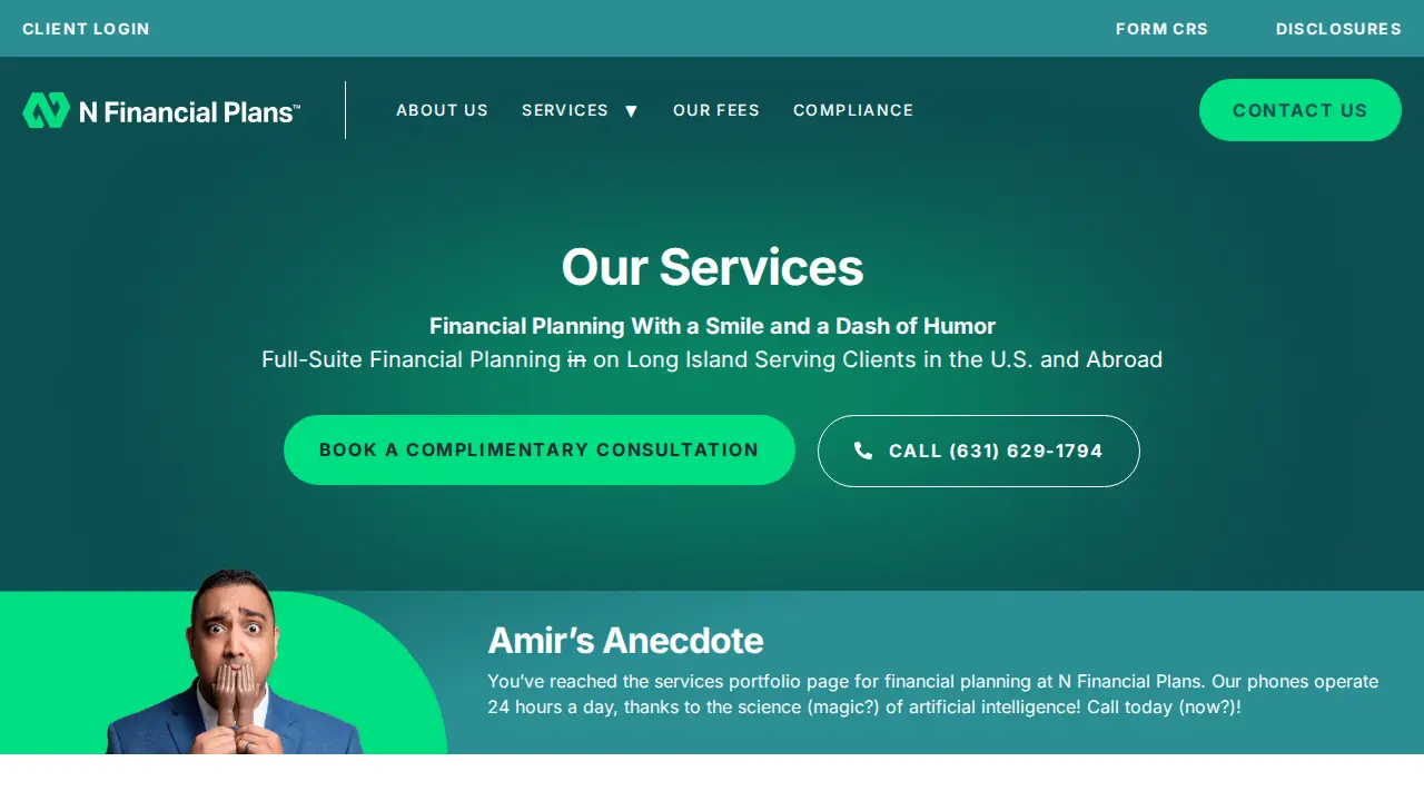 N Financial Plans page