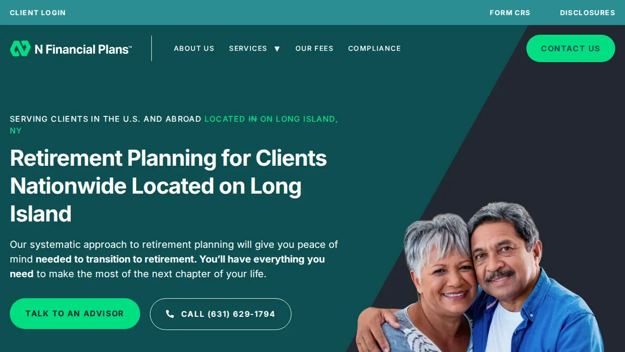 N Financial Plans page