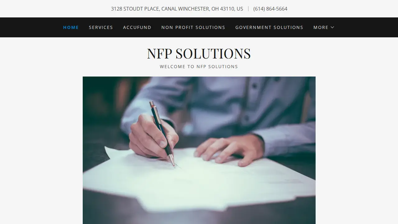 NFP Solutions page