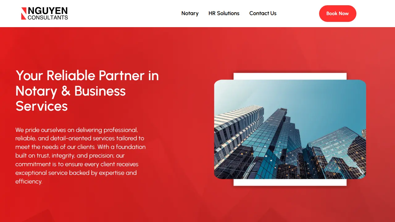 Nguyen Consultants - Notary & Business Solutions page