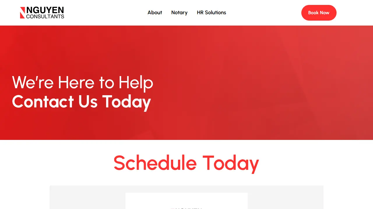 Nguyen Consultants - Notary & Business Solutions page