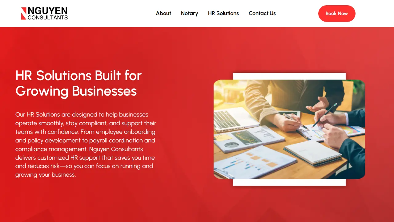 Nguyen Consultants - Notary & Business Solutions page