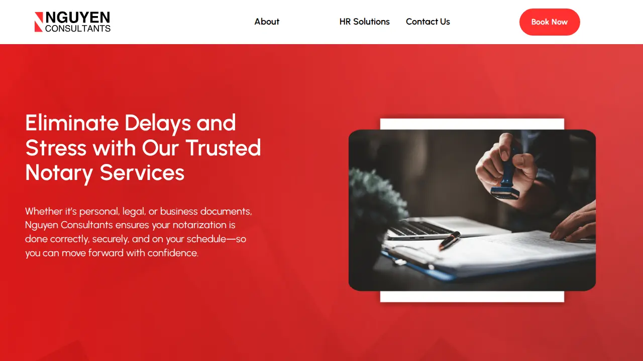 Nguyen Consultants - Notary & Business Solutions page