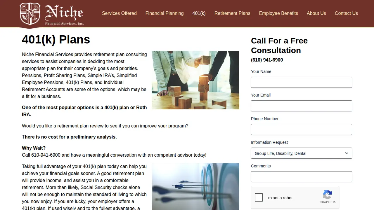 Niche Financial Services Inc. page