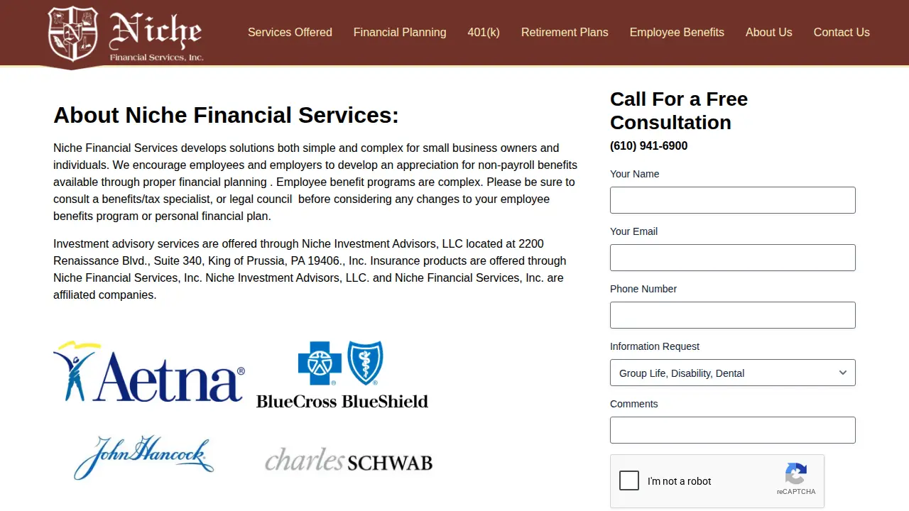 Niche Financial Services Inc. page