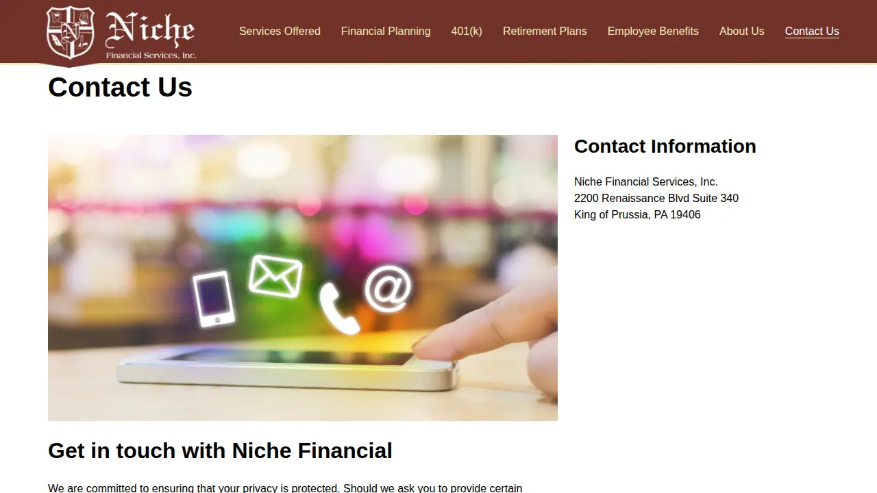 Niche Financial Services Inc. page
