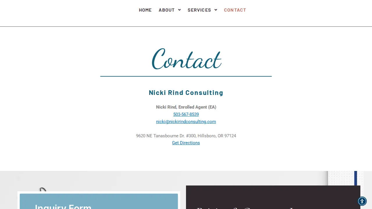 Nicki Rind Consulting page